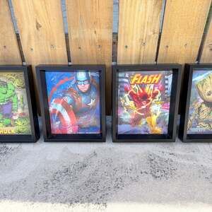 Marvel 4 Piece 3D Lenticular Hologram Framed Wall Decor - Hobby Lobby
